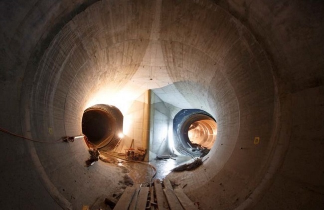 PSWL headwater pressure tunnel under construction