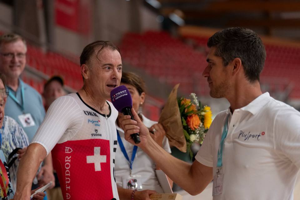 Stundenrekord Roger Bolliger,Tissot Velodrom , am July-03-2025-Sam Buchli