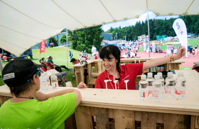 Elena at the syrup bar