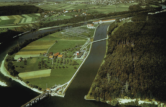 1964: Baubeschluss der damaligen NOK für ein Kernkraftwerk auf der Insel Beznau