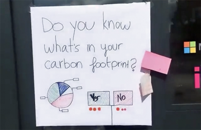 Saturday morning: During the night, the students made various assumptions about what could be the background to the problem of "wasting energy". These are checked and substantiated with passers-by on site