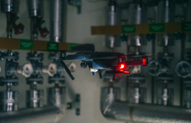 Indoor drones help take photos of locations that are difficult to access.